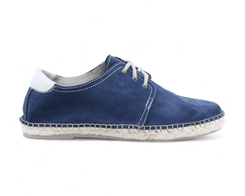 raquel perez Alpargata Esparto Bigaro Ante Azul Hombre