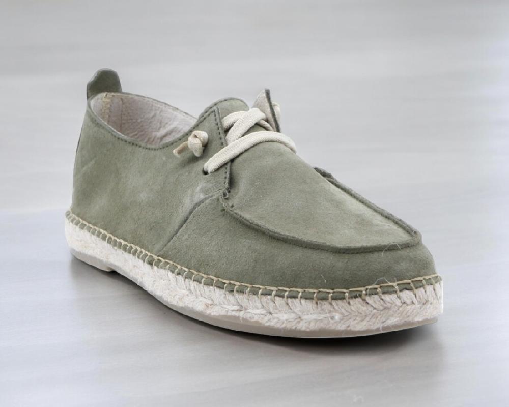 Raquel Perez Alpargata Esparto Budapest Ante Kaki Hombre