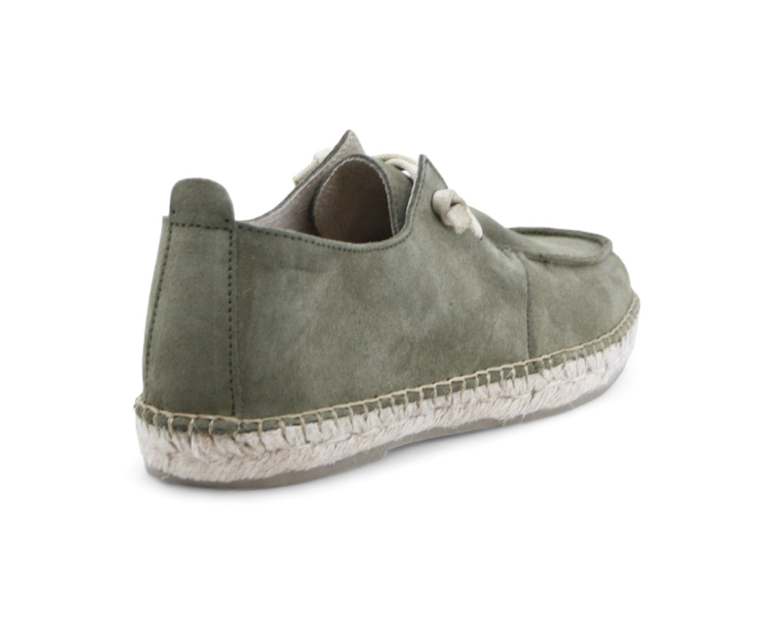 Raquel Perez Alpargata Esparto Budapest Ante Kaki Hombre