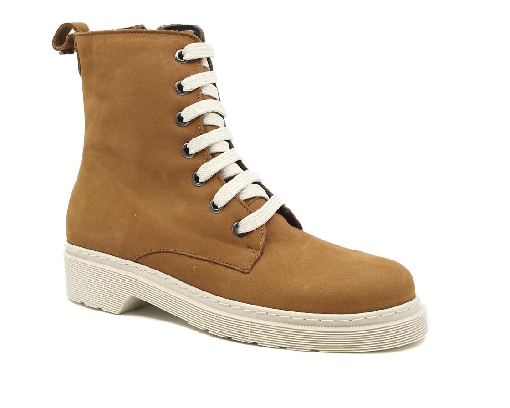 Raquel Perez Bota Militar Asti Marrón Claro Mujer