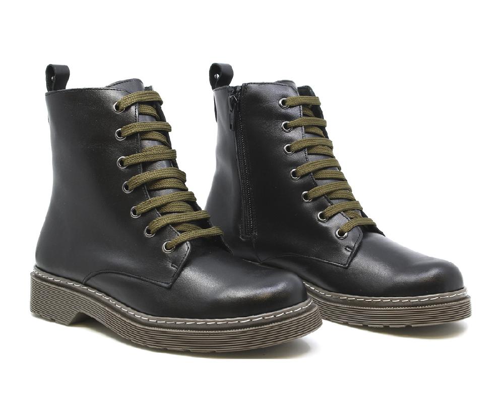 Raquel Perez Bota Militar Asti Negro Mujer