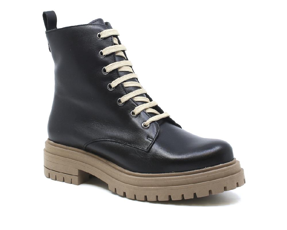 Raquel Perez Bota Militar Bolonia Negro Mujer