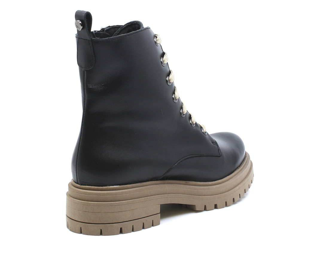 Raquel Perez Bota Militar Bolonia Negro Mujer