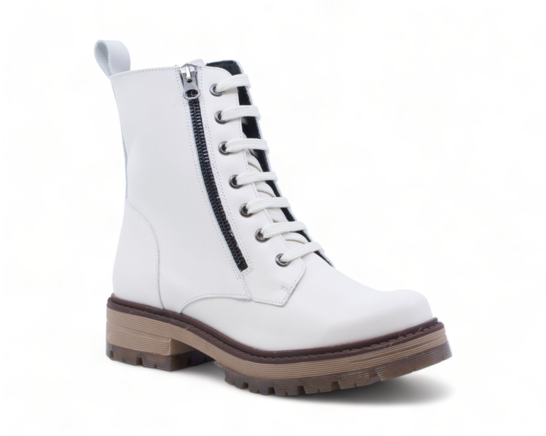 Raquel Perez Bota Militar Hanoi 23 Beige Mujer