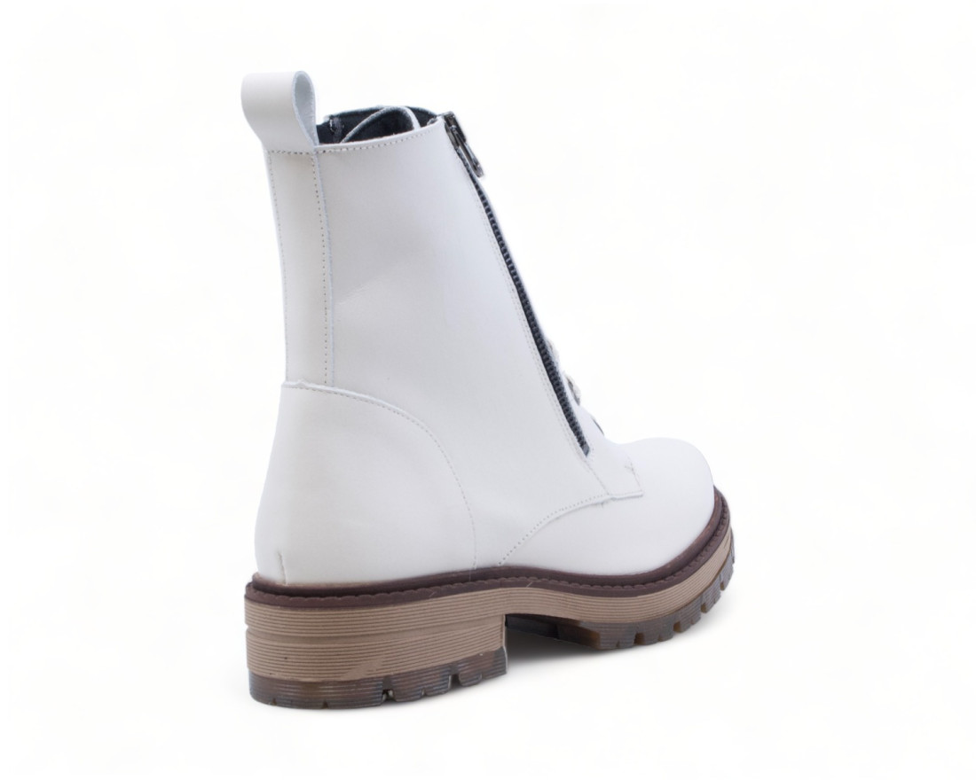 Raquel Perez Bota Militar Hanoi 23 Beige Mujer