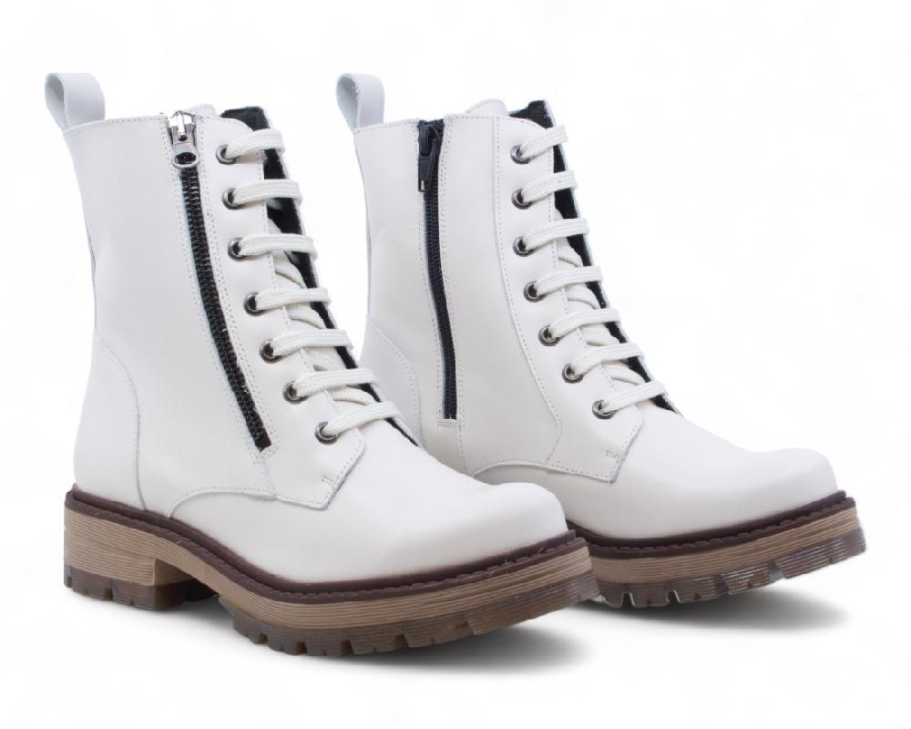 Raquel Perez Bota Militar Hanoi 23 Beige Mujer