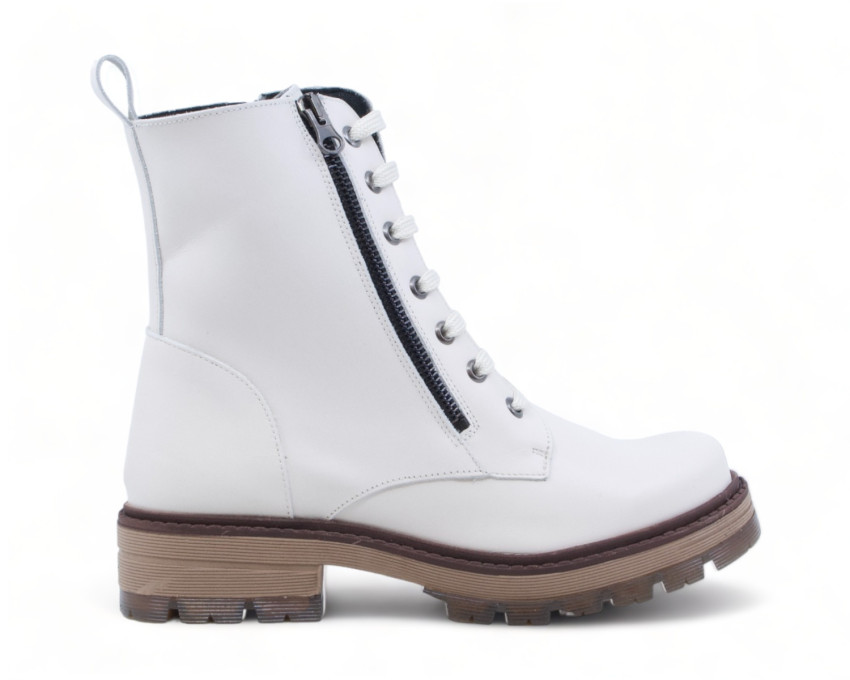 raquel perez Bota Militar Hanoi 23 Beige Mujer