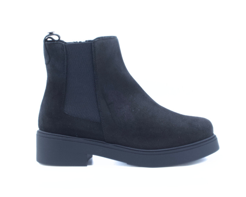 raquel perez Botín Funchal Negro Serraje Mujer