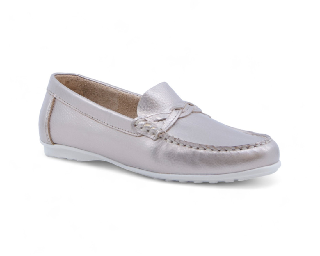 Raquel Perez Raquel Pérez Mocasín Axel Laminado Oro Mujer
