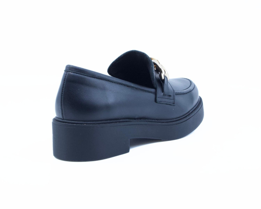 Raquel Perez Mocasín Giralda 23 Negro Dorado Mujer