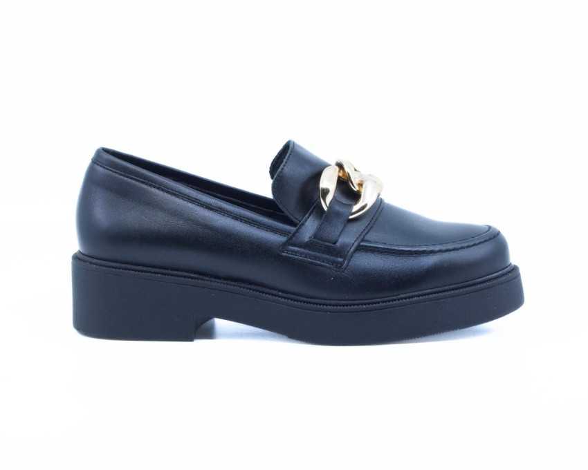 raquel perez Mocasín Giralda 23 Negro Dorado Mujer