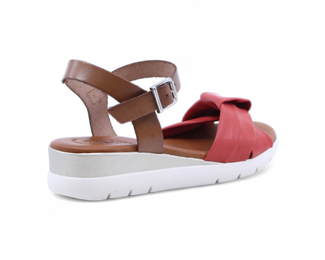 Raquel Perez Sandalia Candelaria Rojo Mujer