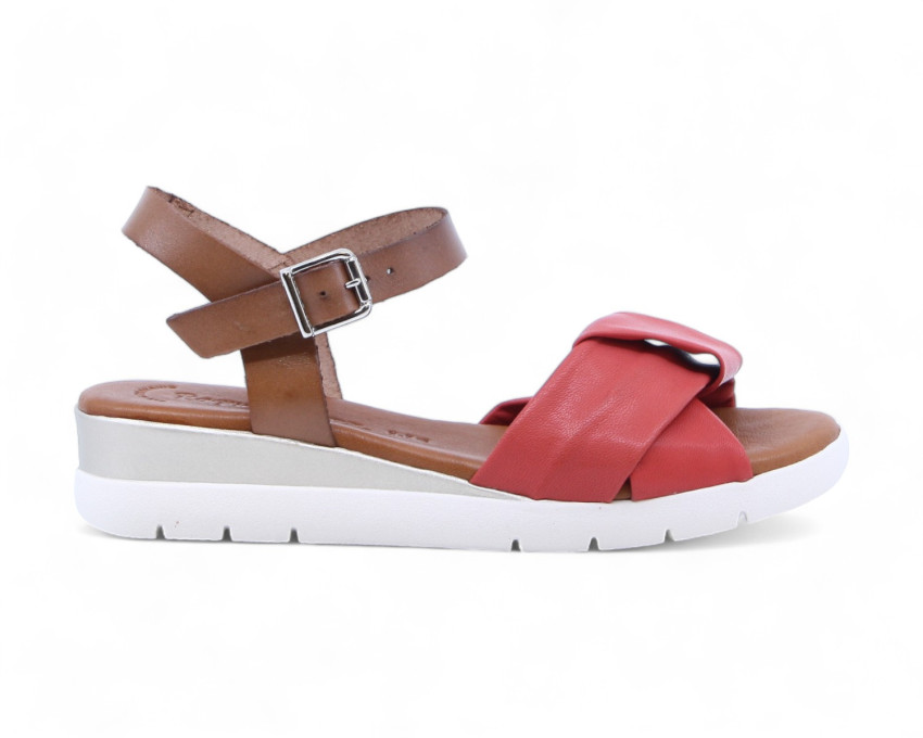 raquel perez Sandalia Candelaria Rojo Mujer