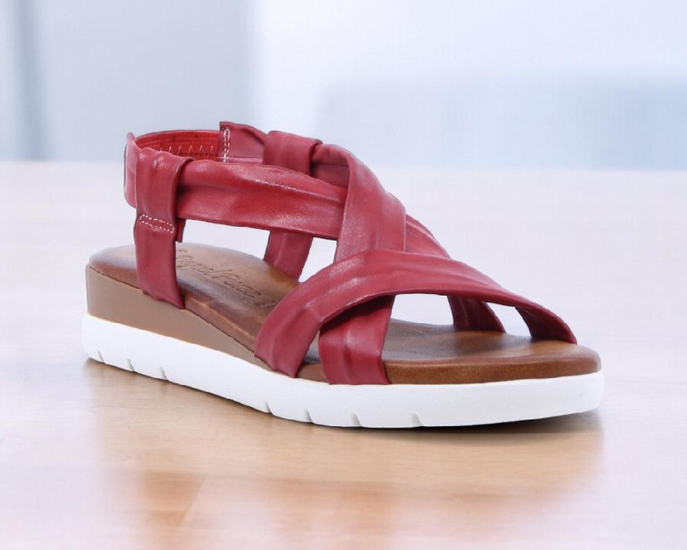 Raquel Perez Sandalia Carbon 02 Rojo Mujer