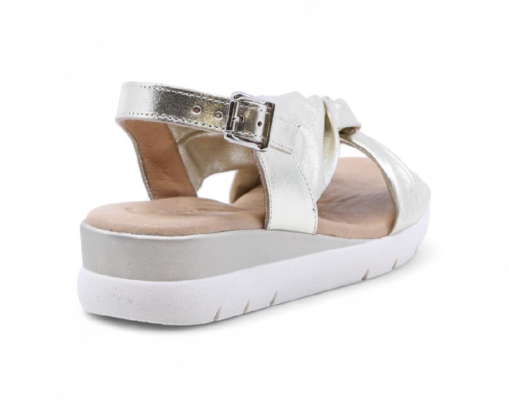 Raquel Perez Sandalia Carrie Lam Platino Mujer