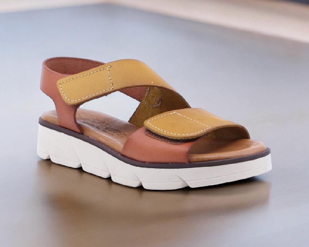 Raquel Perez Sandalia Cat 05 Mostaza Tostado Mujer