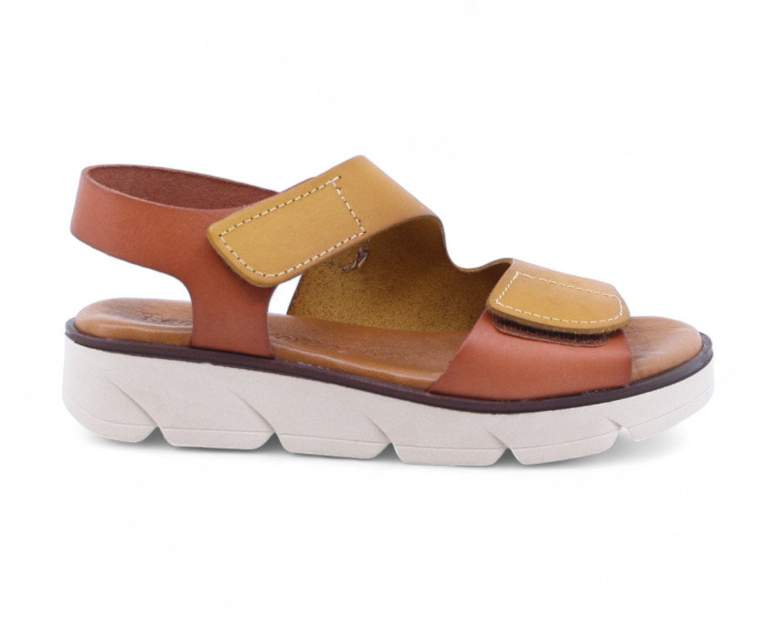 raquel perez Sandalia Cat 05 Mostaza Tostado Mujer