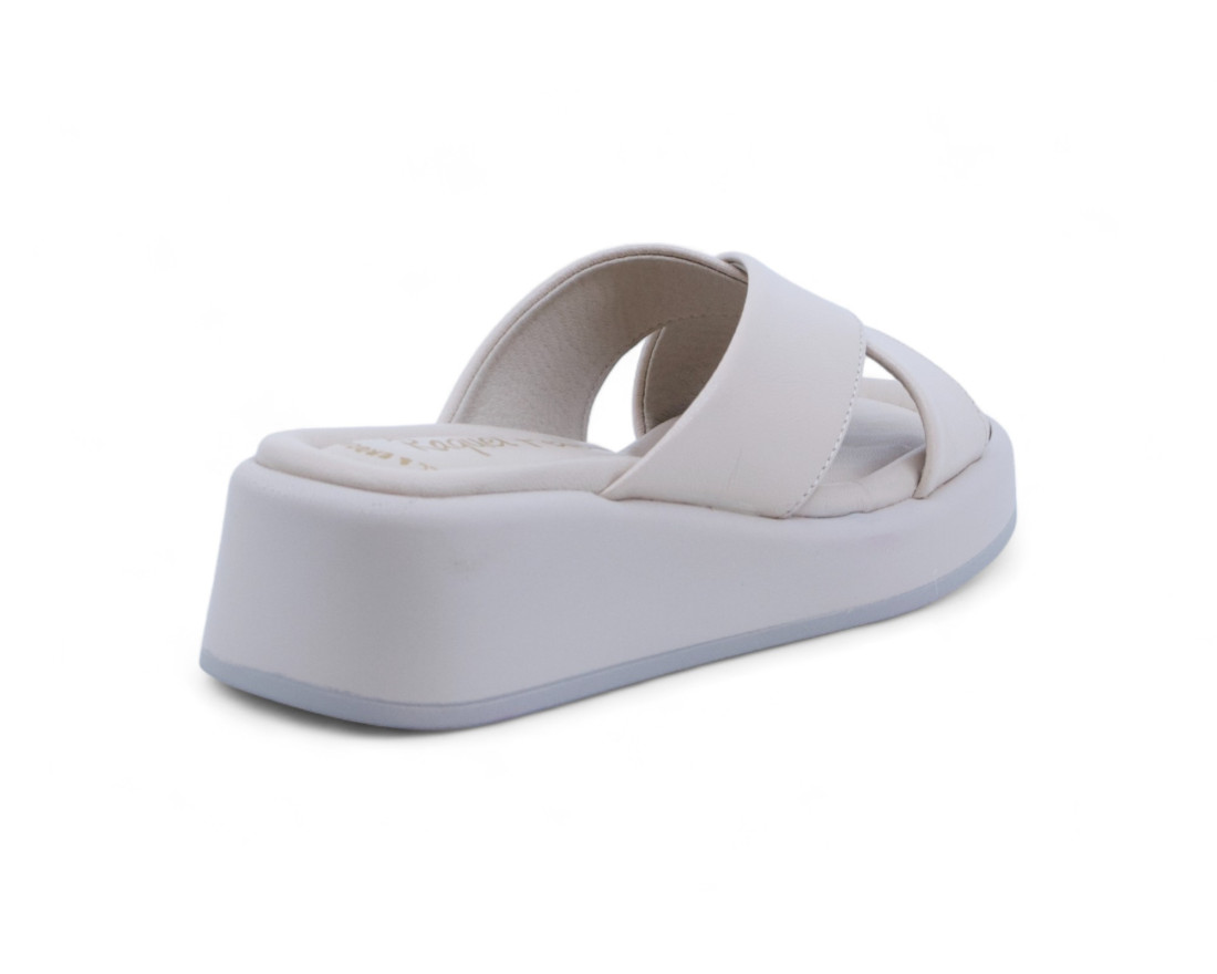 Raquel Perez Sandalia Cuña Donatella Beige Mujer