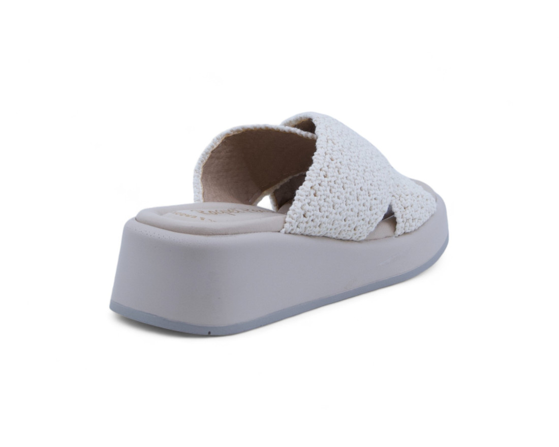 Raquel Perez Sandalia Cuña Donatella Blanco Mujer