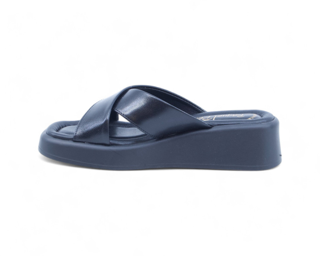 Raquel Perez Sandalia Cuña Donatella Negro Mujer