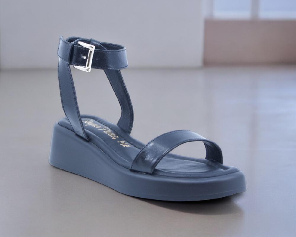 Raquel Perez Sandalia Cuña Doris 04 Negro Mujer