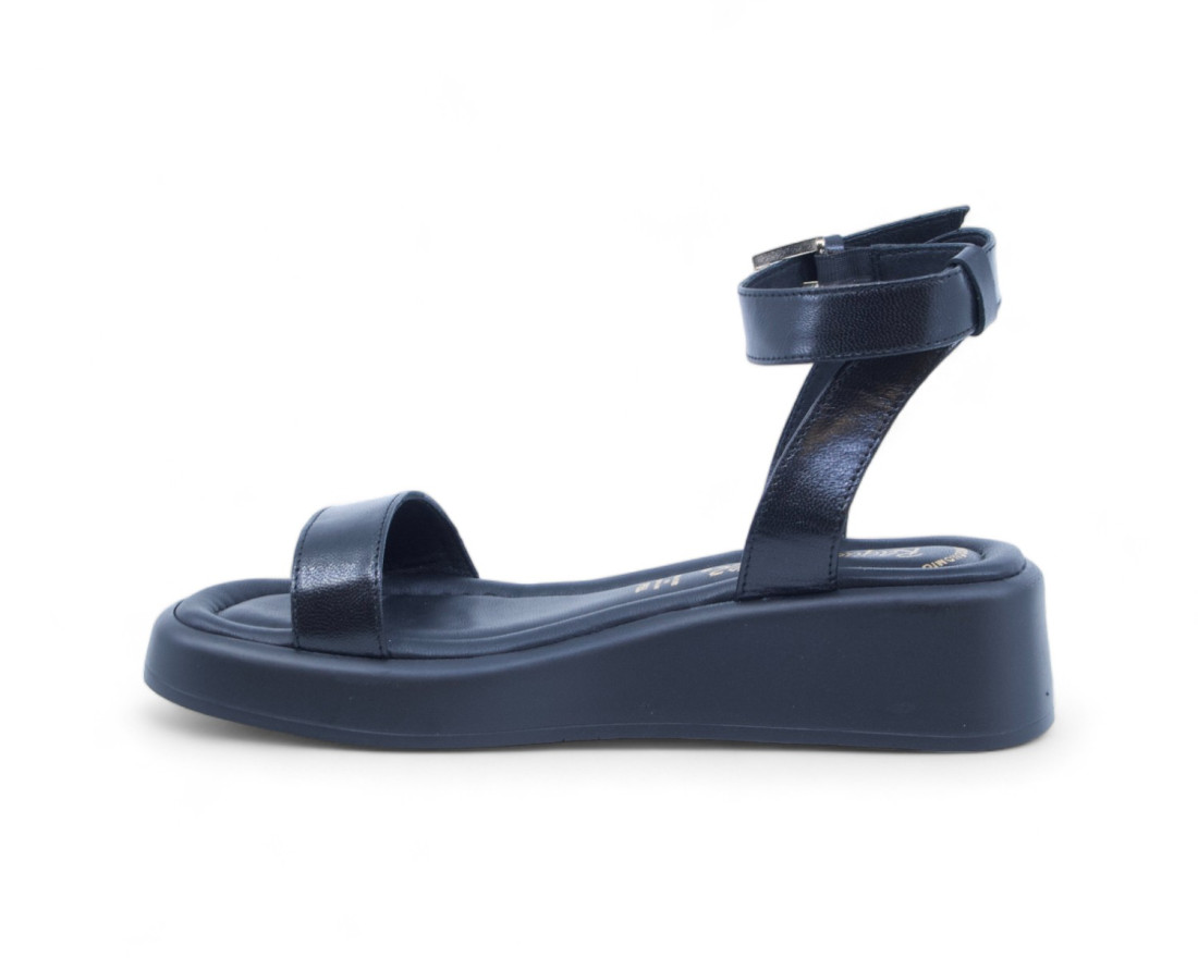 Raquel Perez Sandalia Cuña Doris 04 Negro Mujer