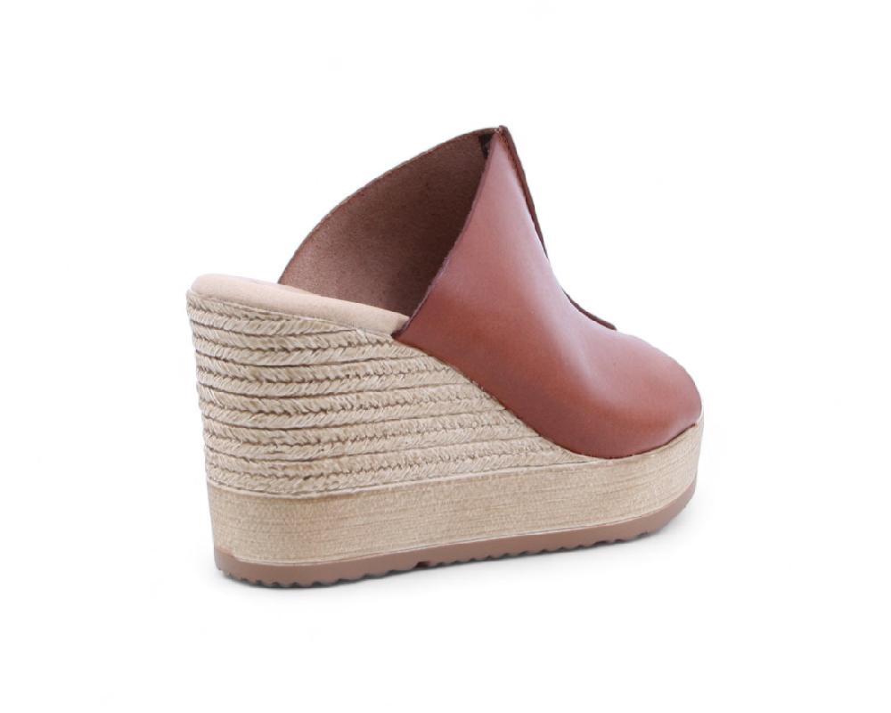 Raquel Perez Sandalia Cuña Martina 08 Cuero Mujer