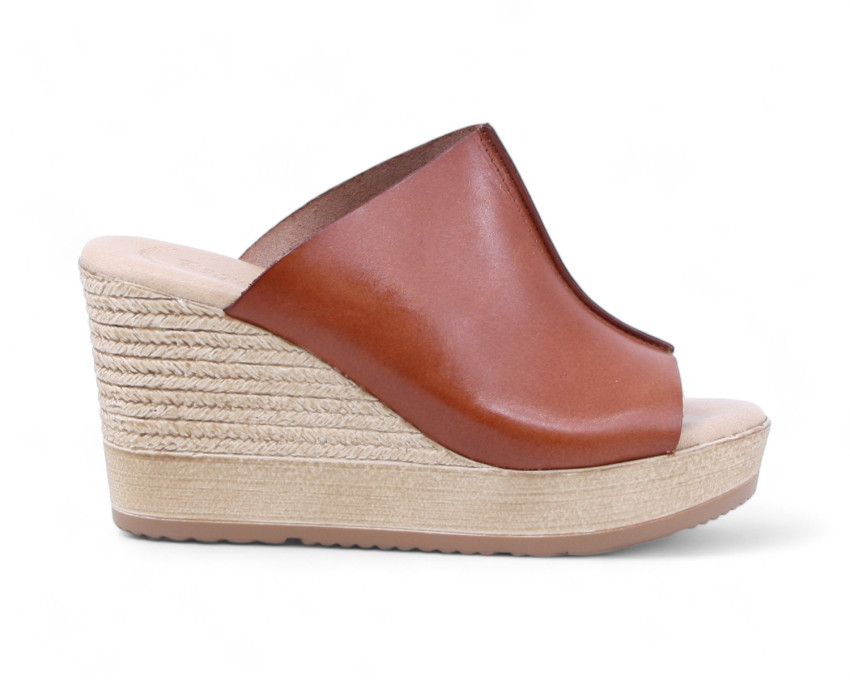 raquel perez Sandalia Cuña Martina 08 Cuero Mujer