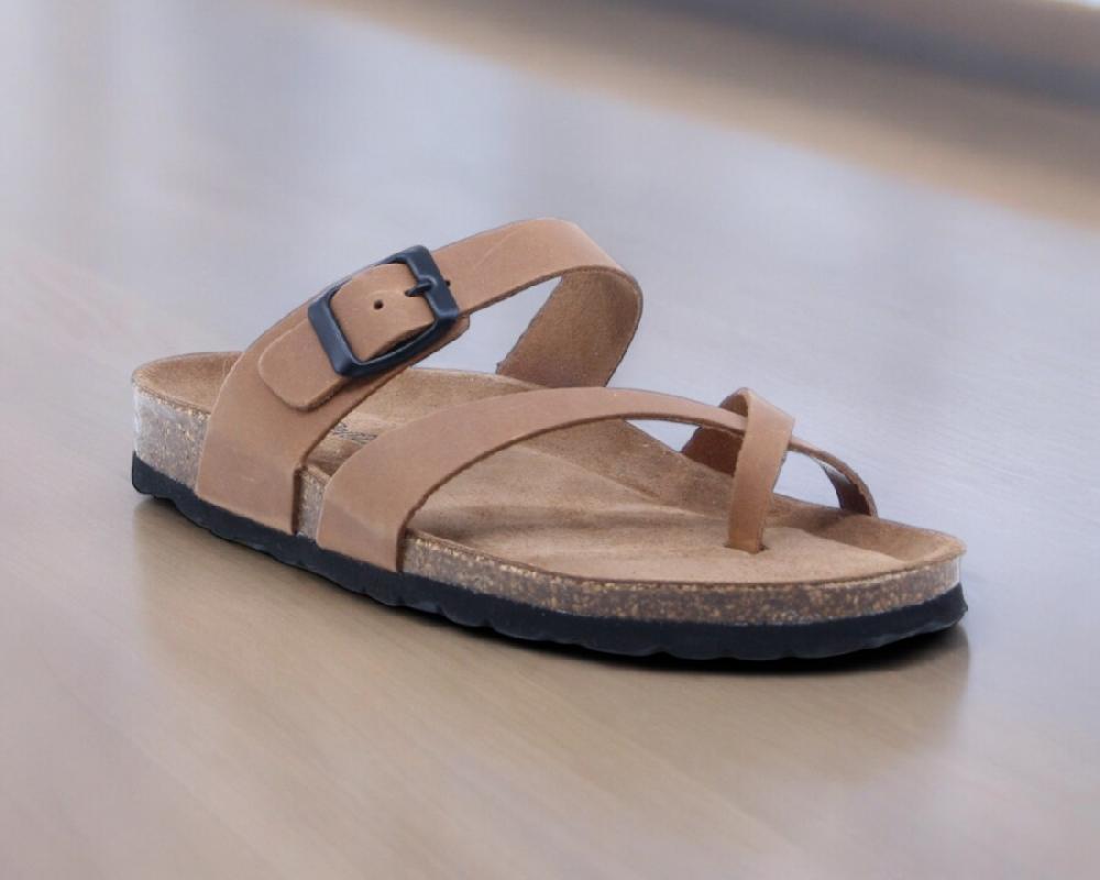 Raquel Perez Sandalia Dedo Buffalo Marrón Mujer