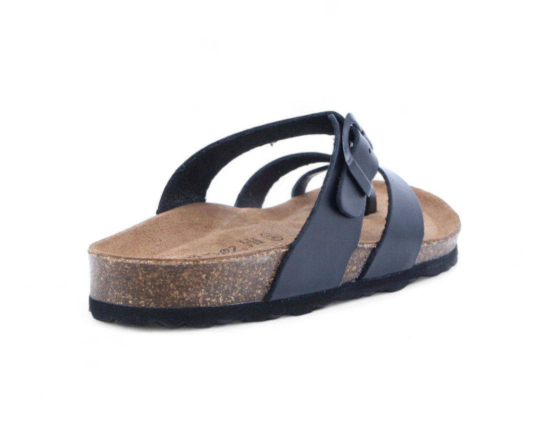 Raquel Perez Sandalia Dedo Buffalo Negro Mujer