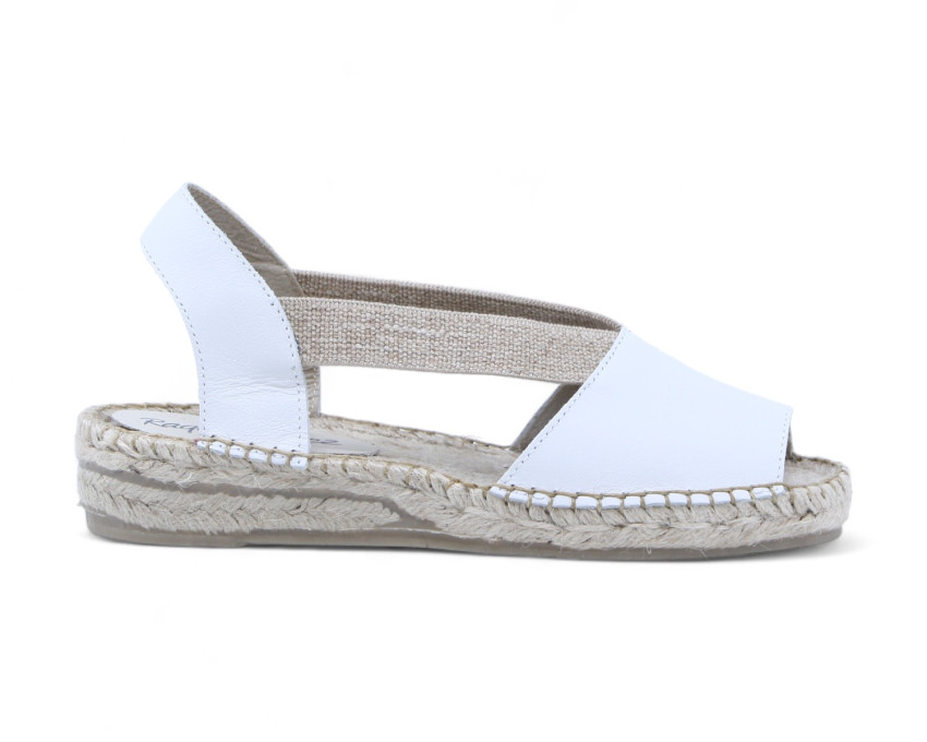 raquel perez Sandalia Esparto Camerun Blanco Mujer