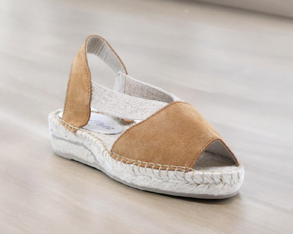 Raquel Perez Sandalia Esparto Camerun Cuero Mujer