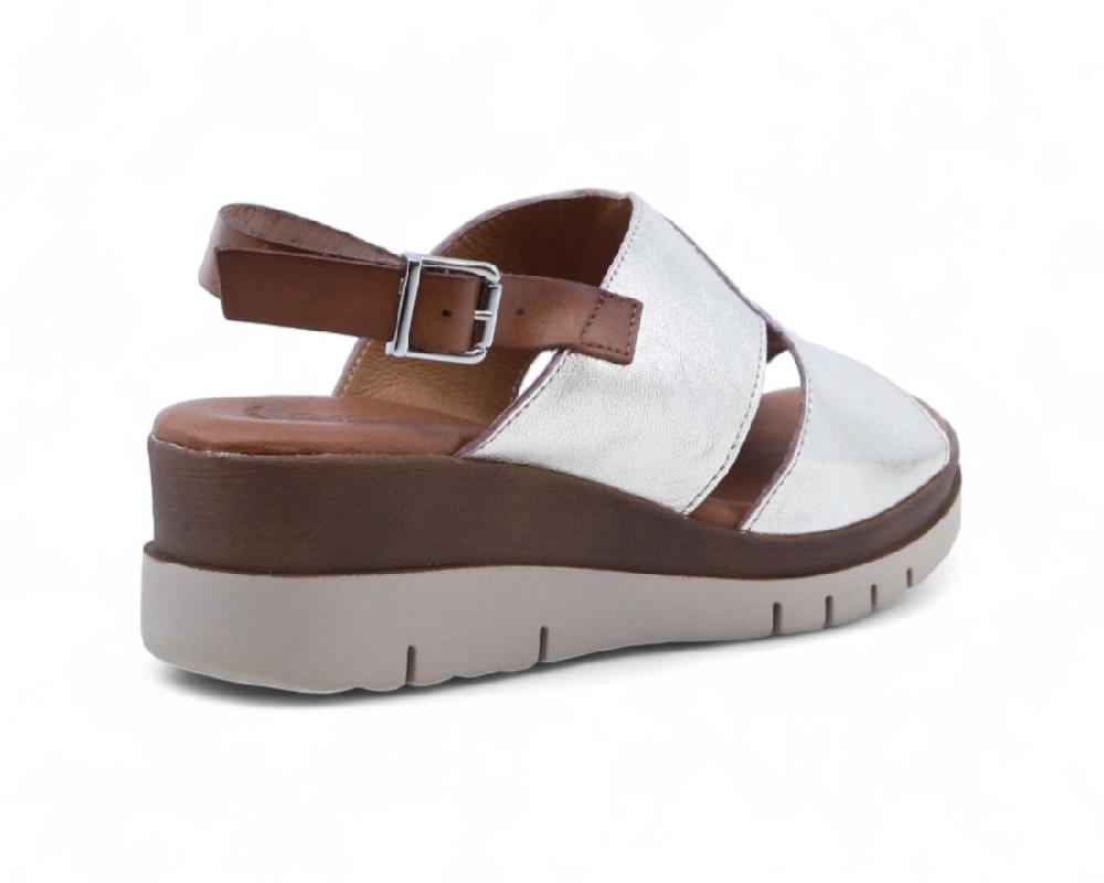 Raquel Perez Sandalia Fiorella Platino Mujer