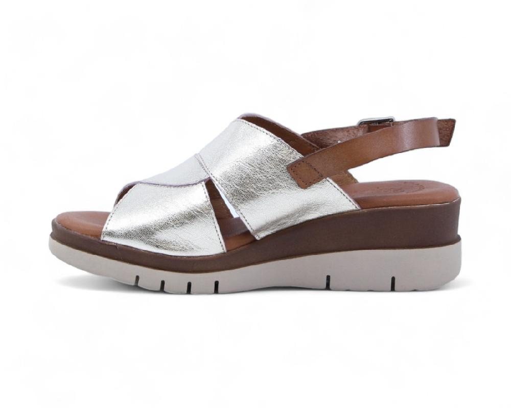 Raquel Perez Sandalia Fiorella Platino Mujer