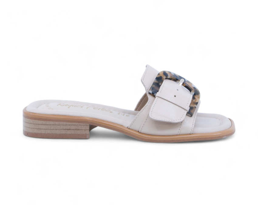 raquel perez Sandalia Ormanda Beige Mujer