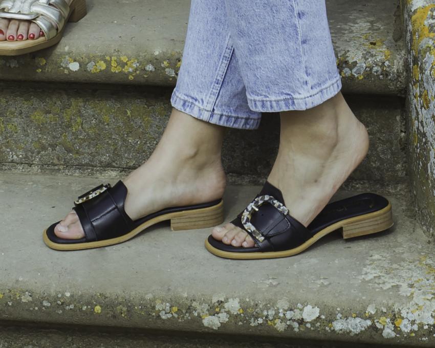 raquel perez Sandalia Ormanda Negro Mujer