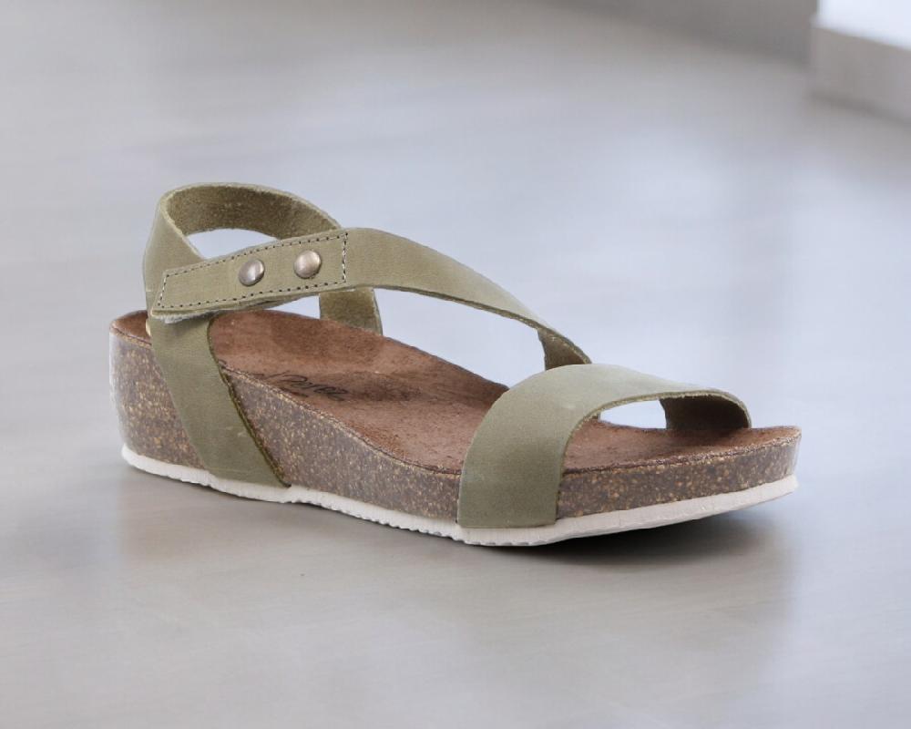 Raquel Perez Sandalia Pelicano 24 Verde Kaki Mujer
