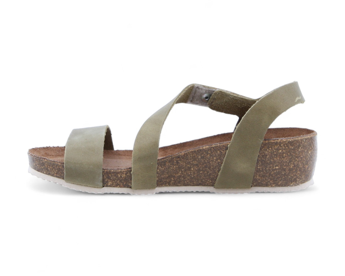 Raquel Perez Sandalia Pelicano 24 Verde Kaki Mujer