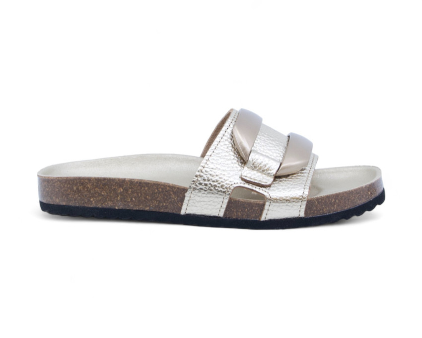 raquel perez Sandalia Plana ABA 04 Champán Mujer