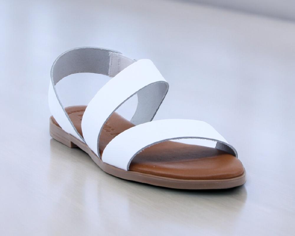 Raquel Perez Sandalia Plana Afrika 08 Blanco Mujer