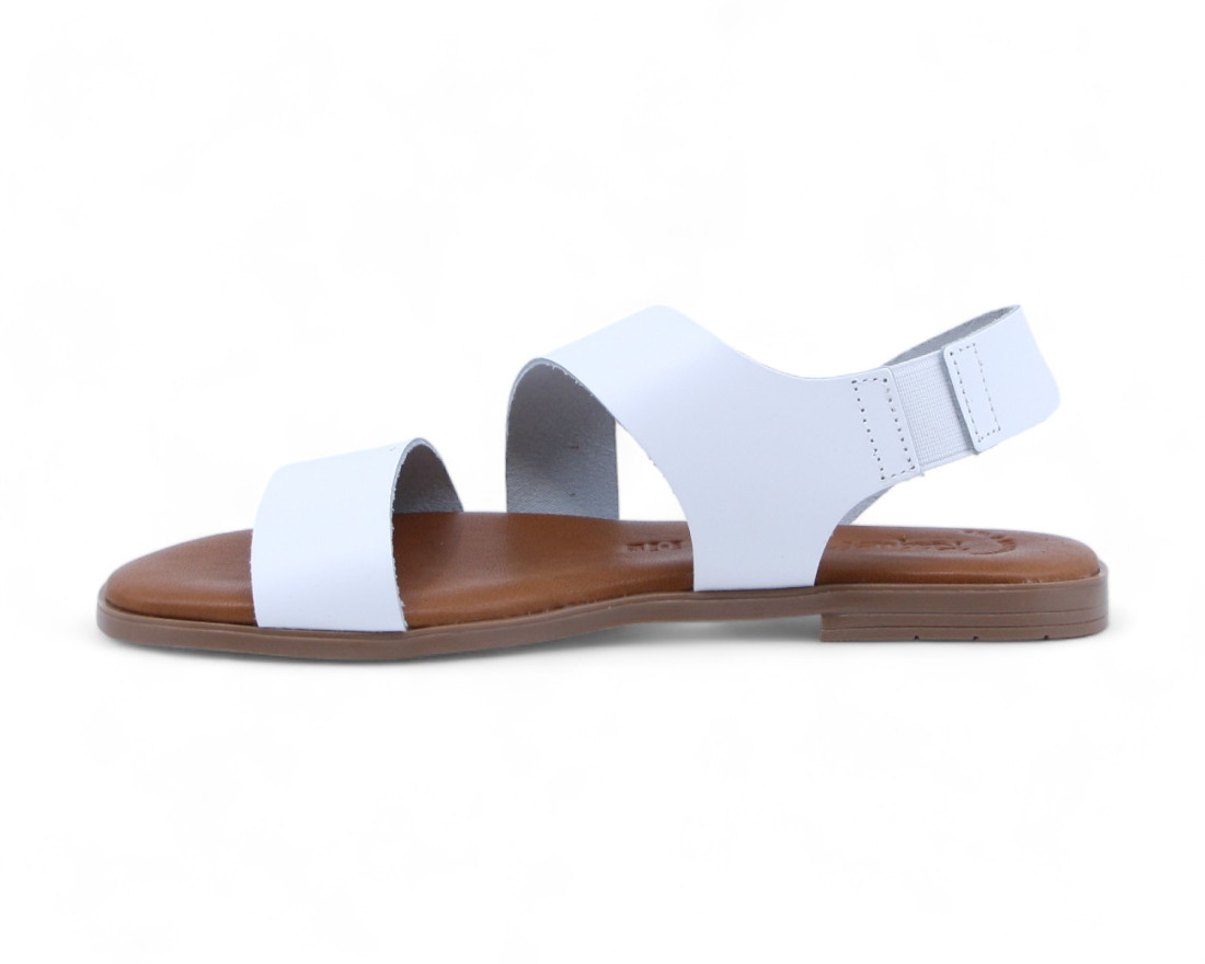 Raquel Perez Sandalia Plana Afrika 08 Blanco Mujer