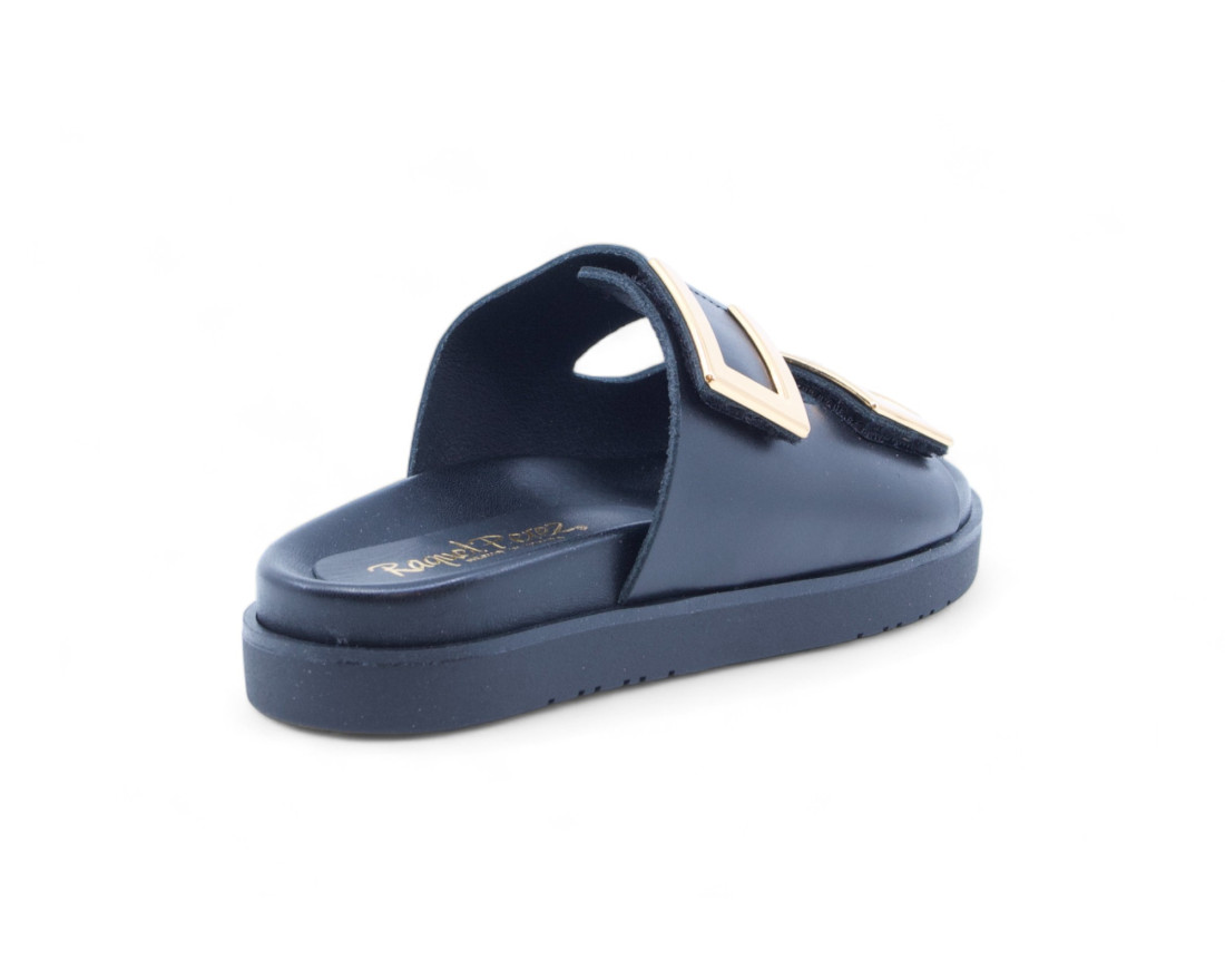 Raquel Perez Sandalia Plana Avatar 04 Negro Mujer