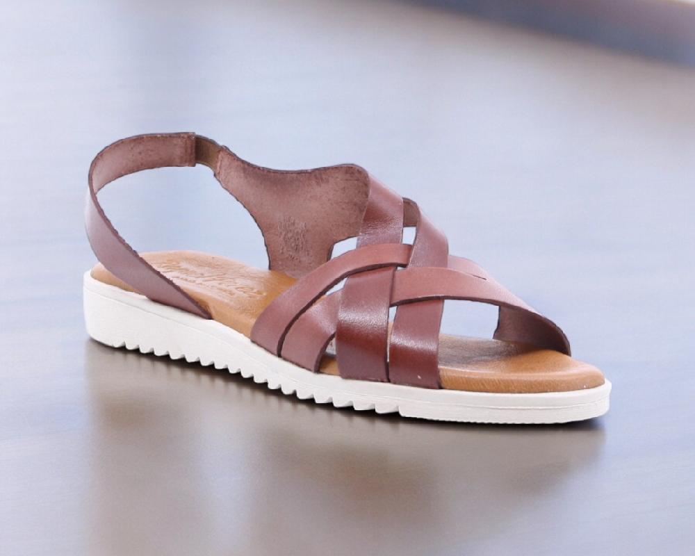 Raquel Perez Sandalia Plana Azuaga 05 Cuero Mujer