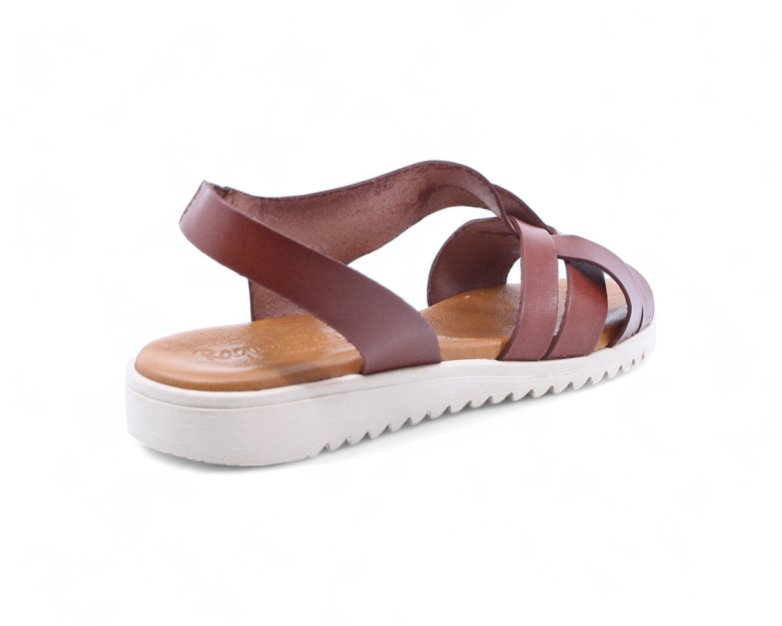 Raquel Perez Sandalia Plana Azuaga 05 Cuero Mujer