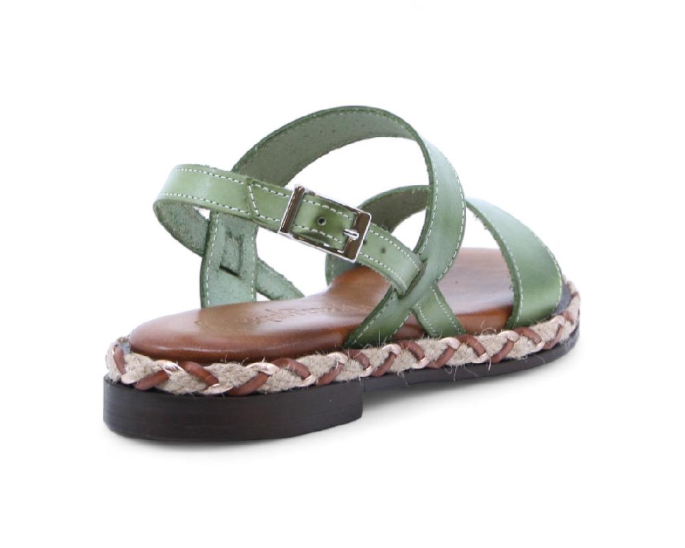 Raquel Perez Sandalia Plana Buda 02 Pistacho Mujer