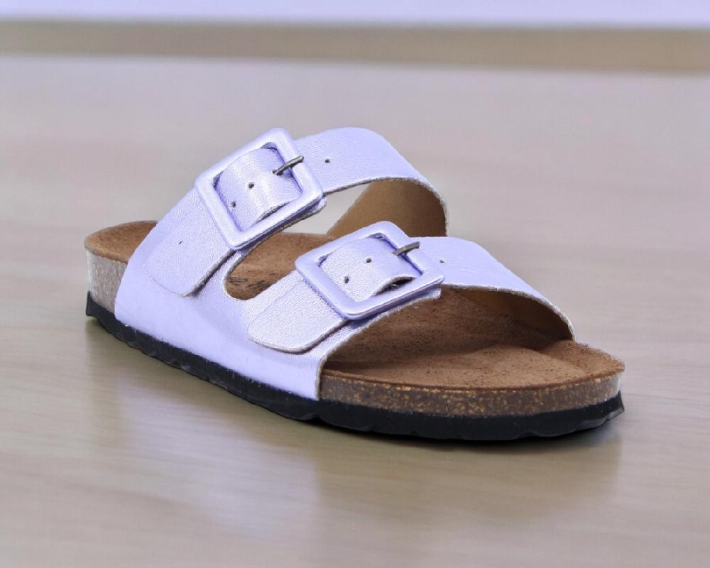 Raquel Perez Sandalia Plana Donkey Lila Mujer