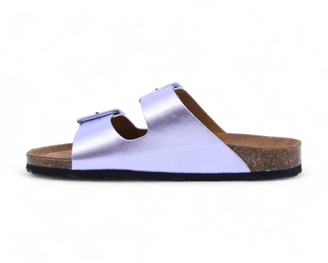 Raquel Perez Sandalia Plana Donkey Lila Mujer