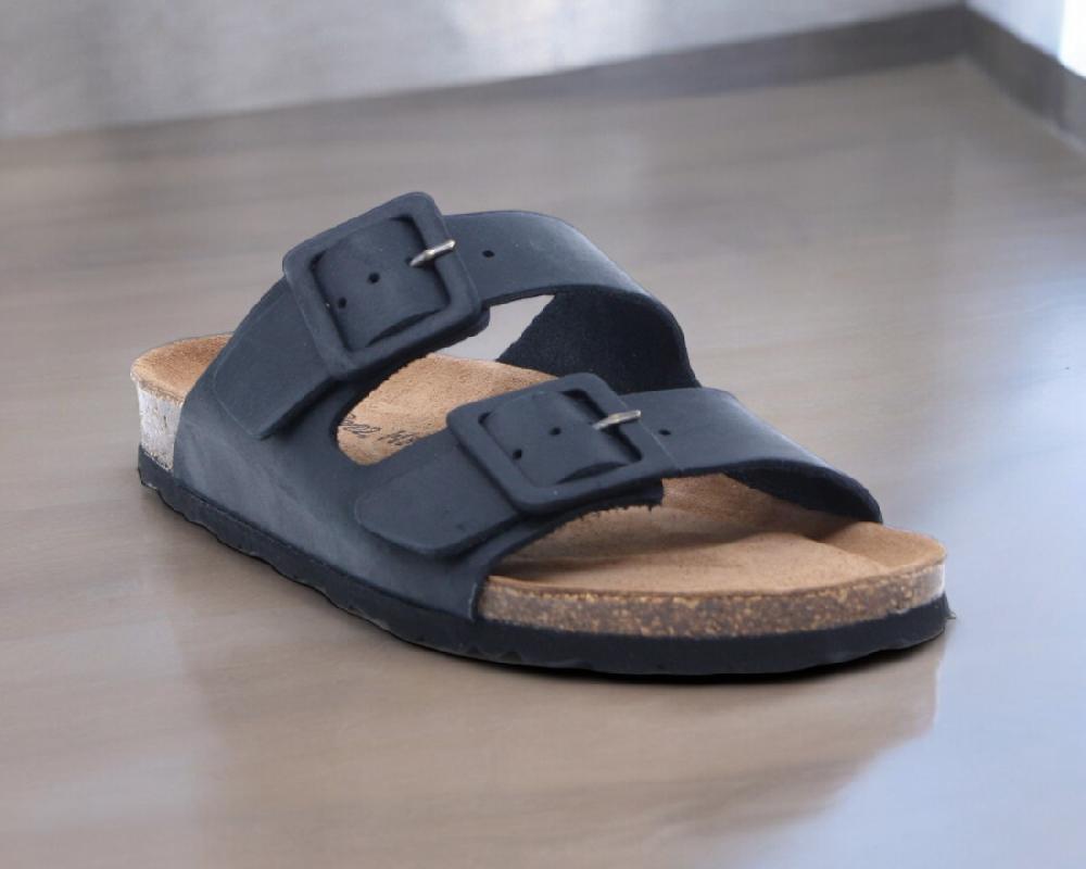 Raquel Perez Sandalia Plana Donkey Negro Mujer