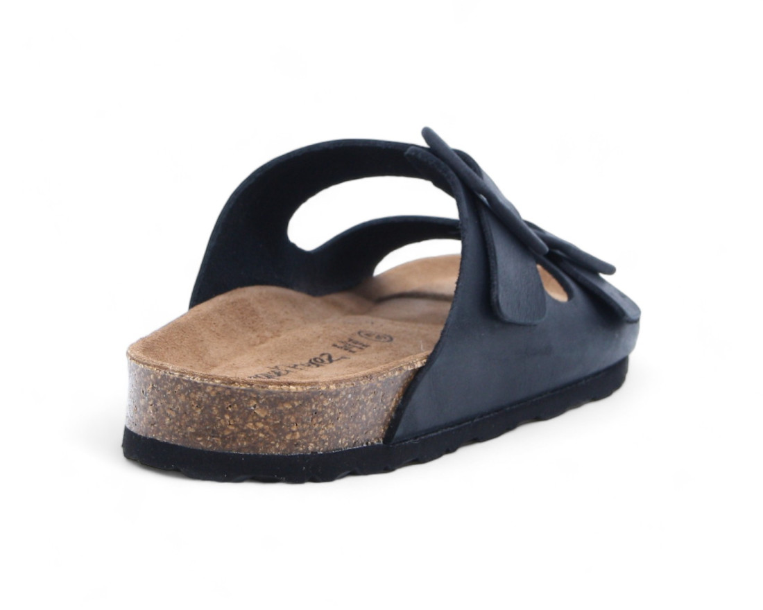 Raquel Perez Sandalia Plana Donkey Negro Mujer