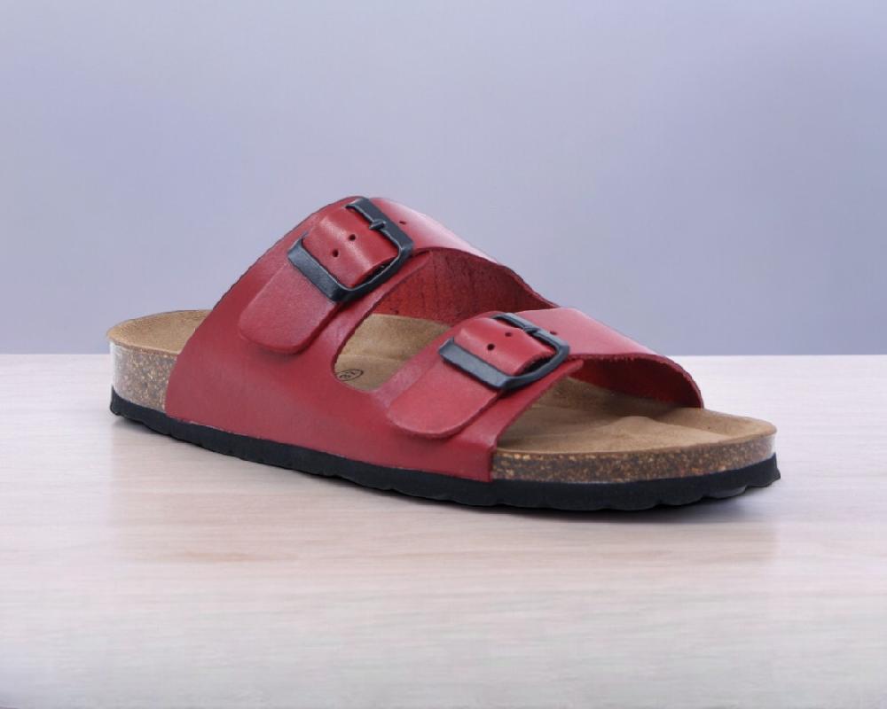 Raquel Perez Sandalia Plana Donkey Rojo Mujer